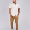 Pantalón drill semi pitillo Camello claro