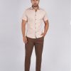 Pantalón drill semi pitillo Camello oscuro