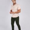 Pantalón drill semi pitillo Verde militar
